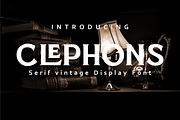 Clephons -Vintage Serif Display Font, a Serif Font by zamjumps (Thumbnail 1 of 10)