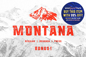 MONTANA Font Family Freebies!