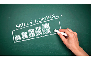 Chalkboard showing skills loading, a Business Photo by Igor Tichonow