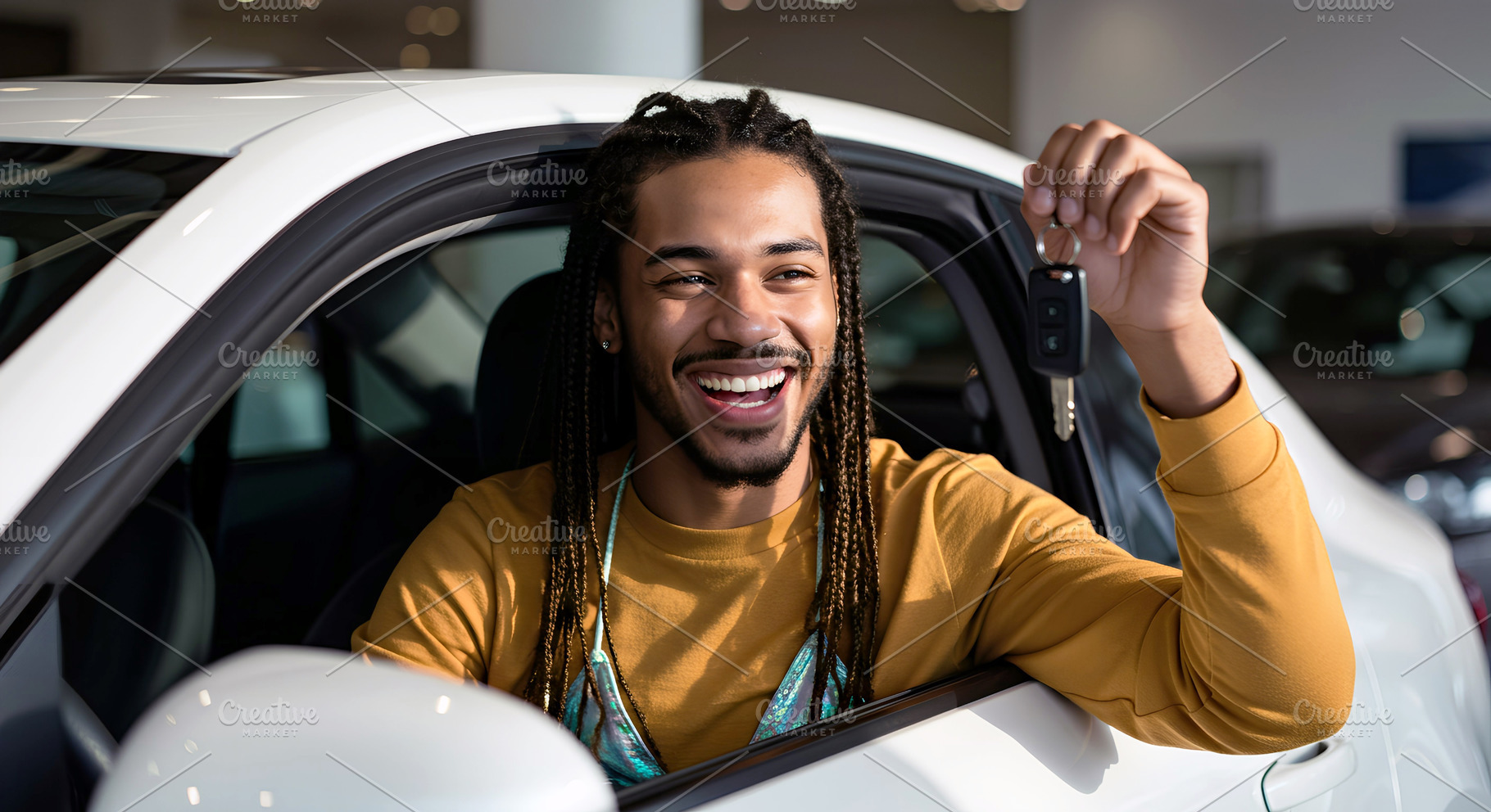 Happy Man Holding Car Keys in New Ve, a Transportation Photo by Stock Shape