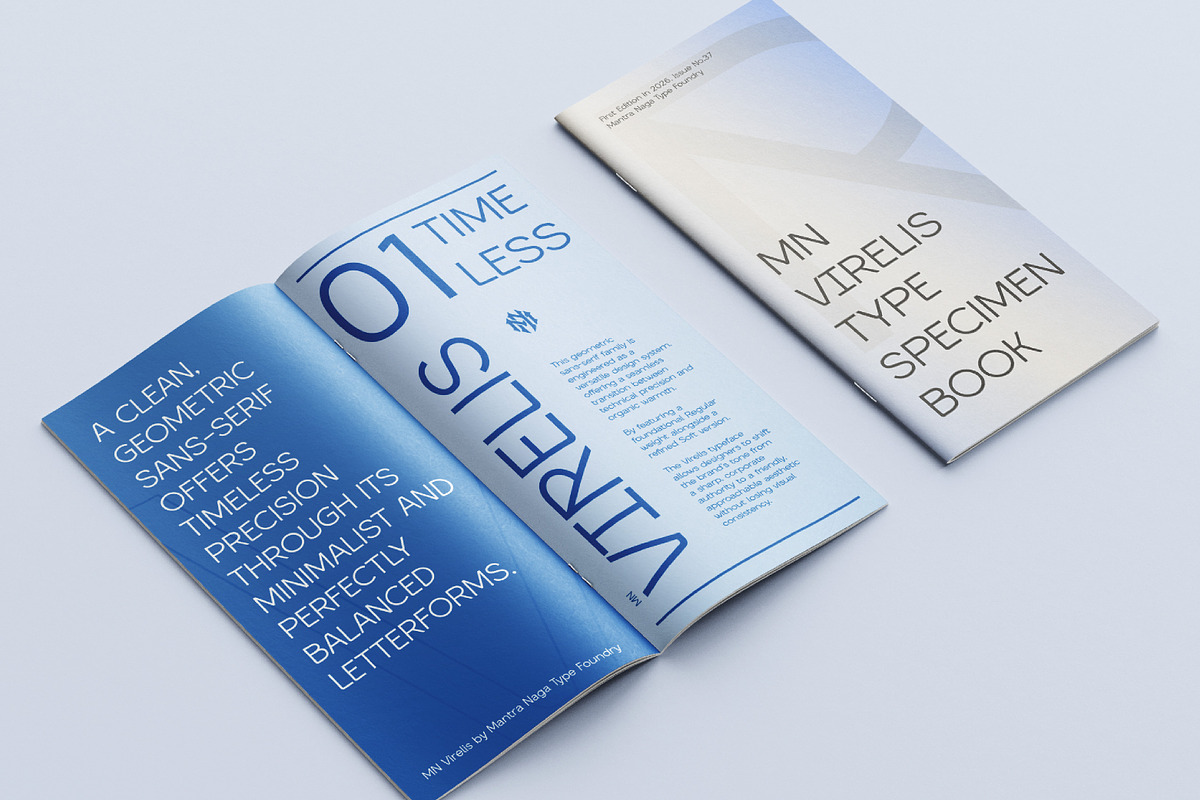 MN Virelis - Modern Geometric Sans, a Sans Serif Font by Mantra Naga (Photo 8 of 15)