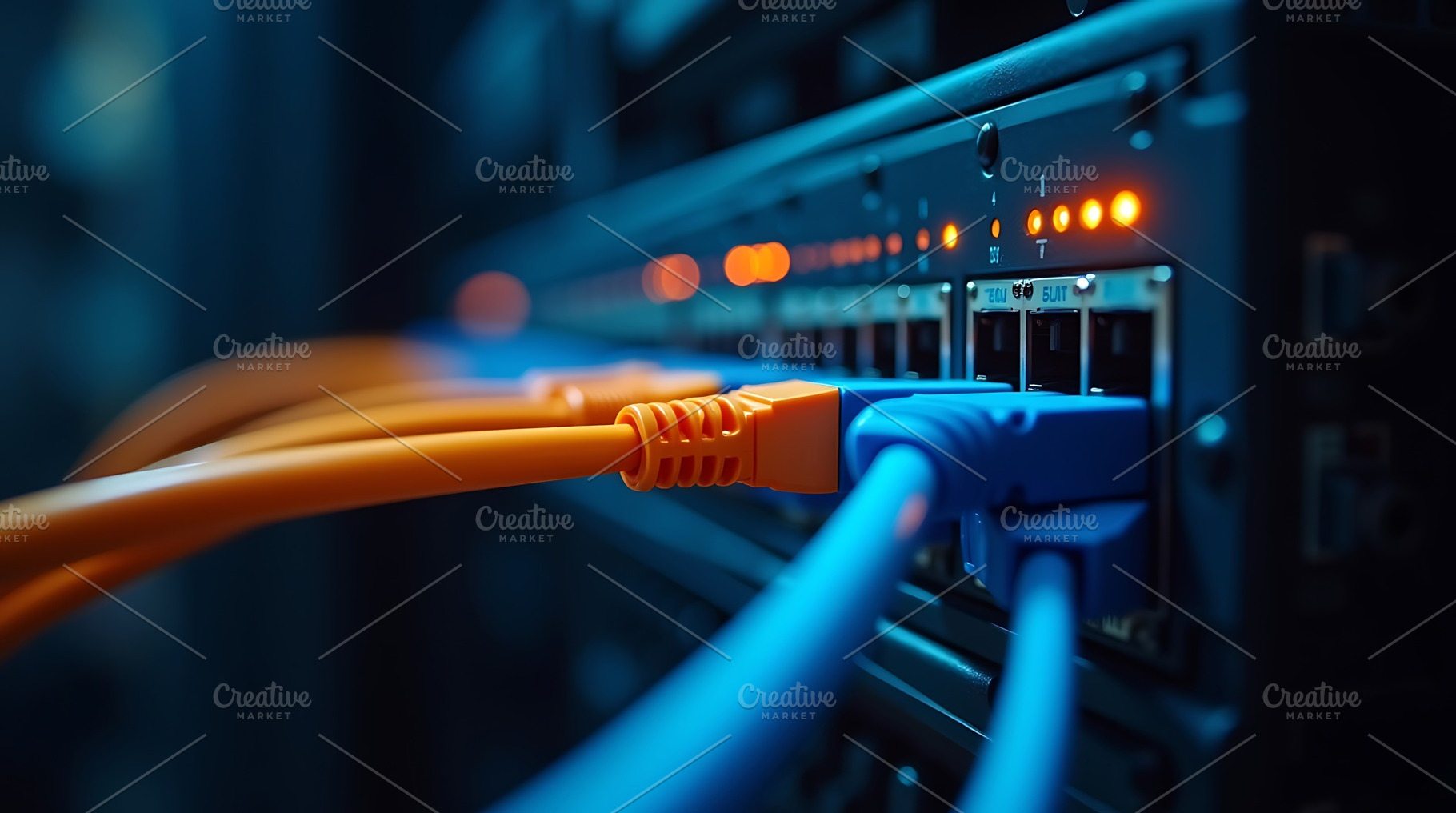 Network server rack with ethernet, a Technology Photo by Artonix