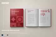 Open Hardcover Book Mockup, an Advertising Mockup by Hubzway (Thumbnail 1 of 2)