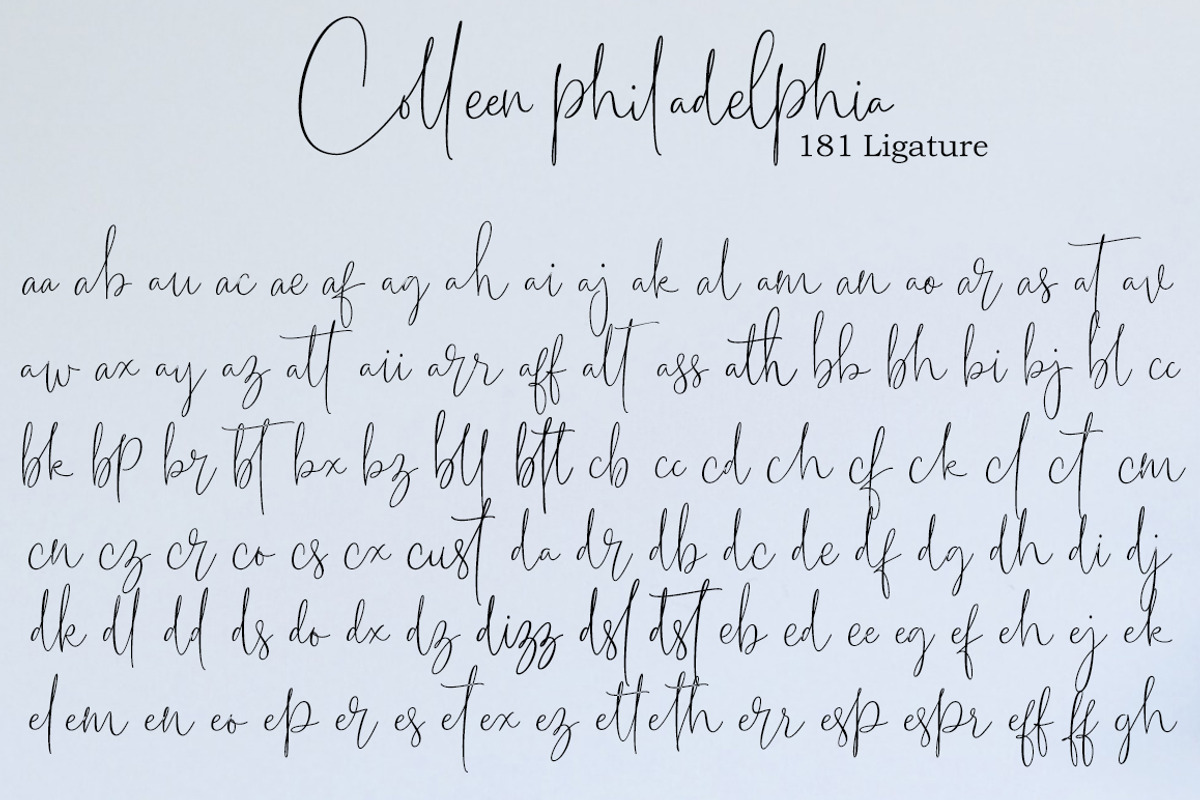 Colleen philadelphia / Handwritten, a Script Font by Khalidin.Ink