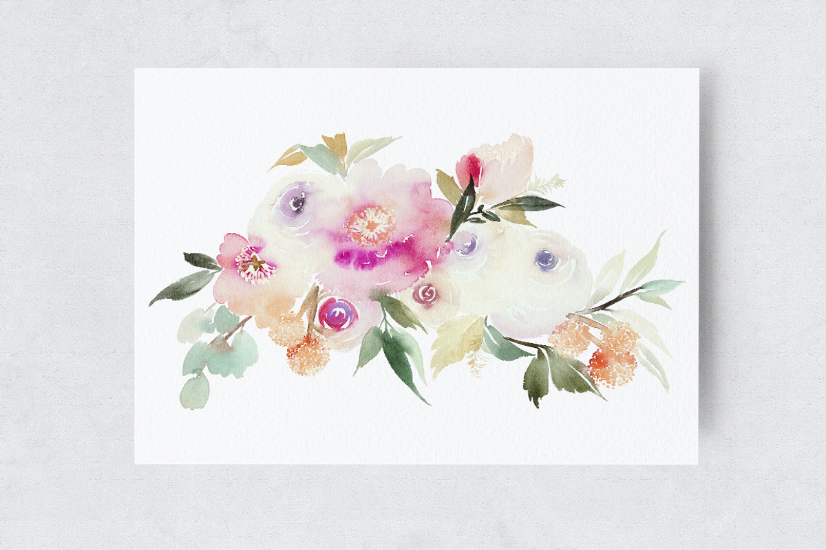 Set of Watercolour Wedding Cards, an Invitation Template by Karma (Photo 8 of 9)