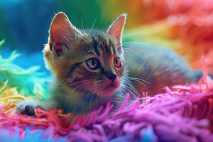 Digital art of a vibrant, multicolor, a Photo by LOGOCREATIVE