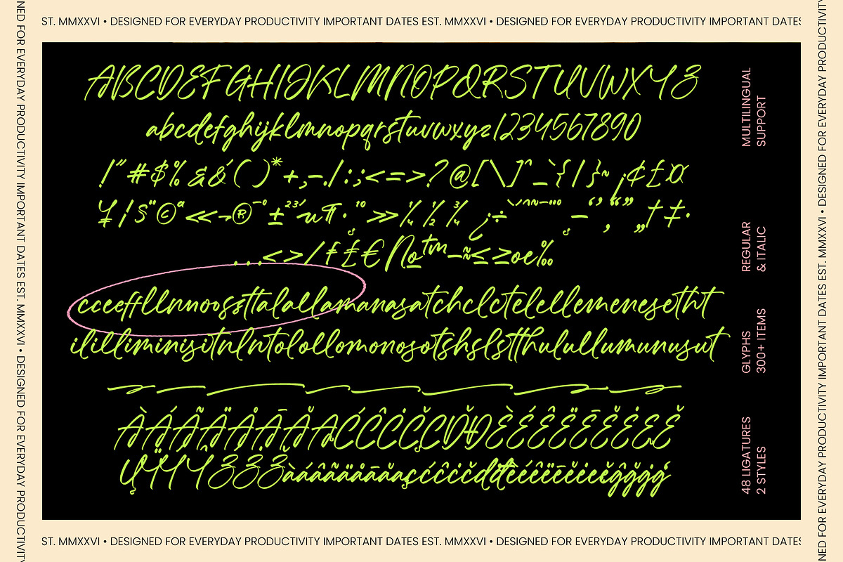 Chastel Reid Modern Handwritten, a Script Font by Letterena Studios Script (Photo 10 of 10)
