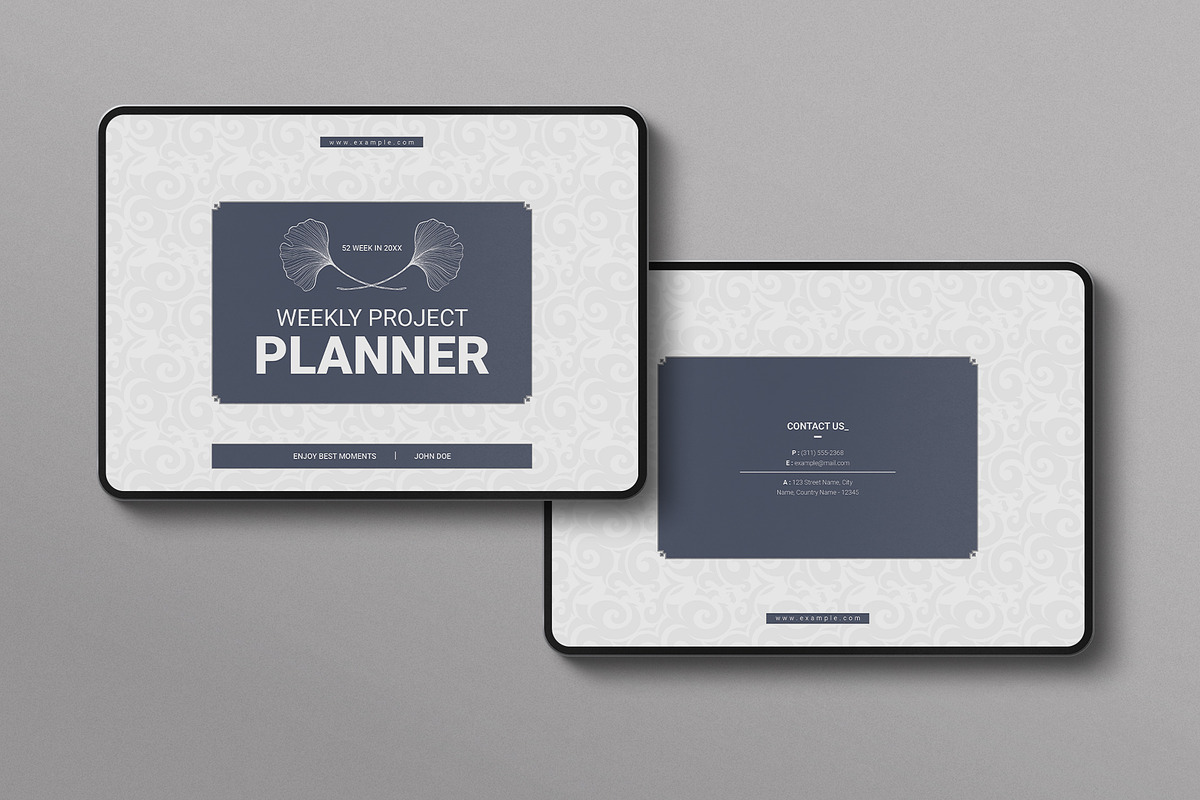 Weekly Project Planner Landscape, a Brochure Template by E-Type (Photo 7 of 7)