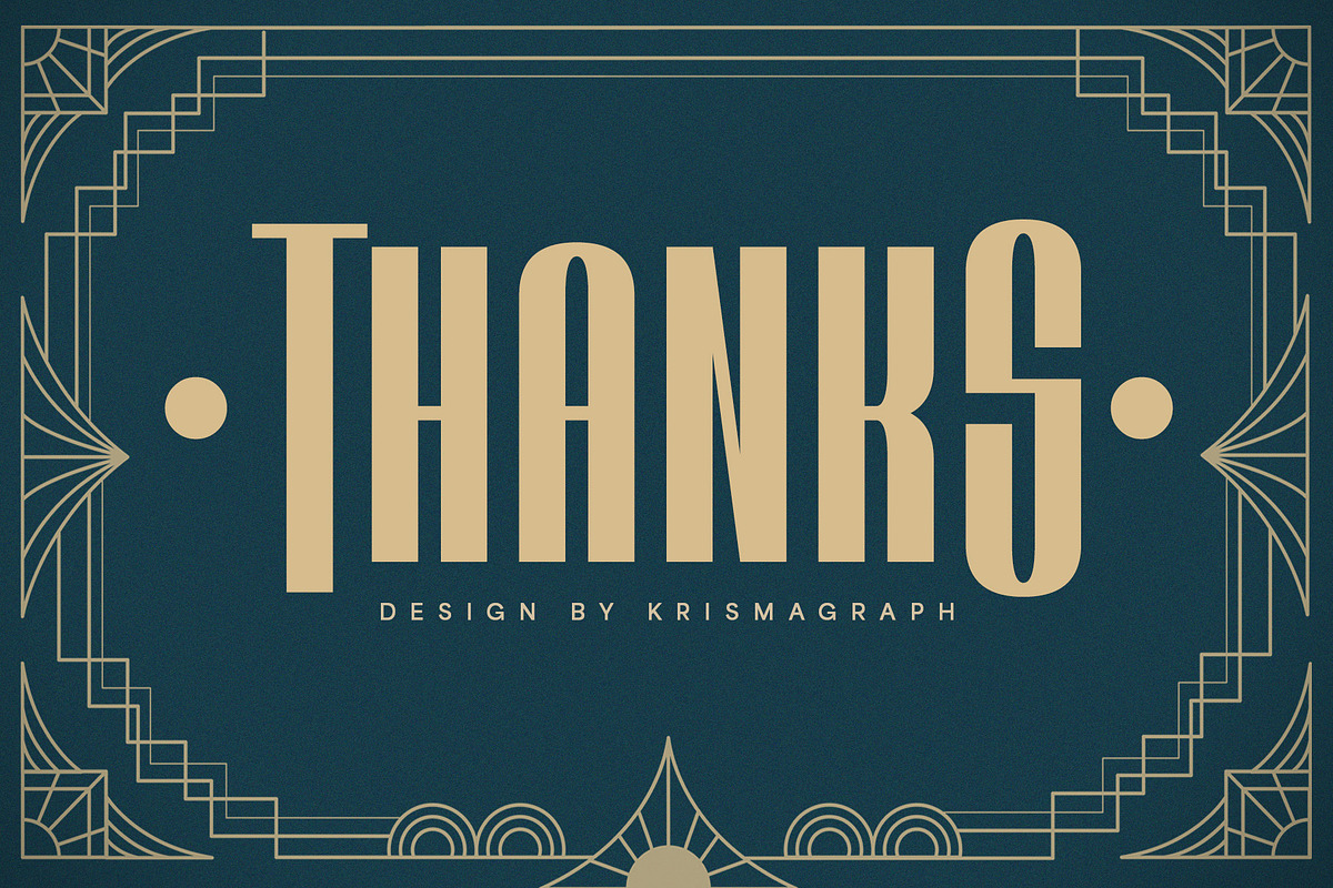 Hustlers - Art Deco Font, a Sans Serif Font by Krismagraph (Photo 12 of 12)
