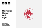 Minimalist Modern Wolf Logo, a Branding & Logo Template by Luxury Logos (Thumbnail 1 of 4)