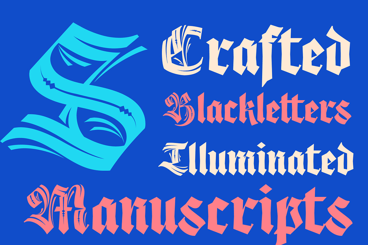 Origen Family Font, a Blackletter Font by Alex_Camacho_Studio (Photo 6 of 7)