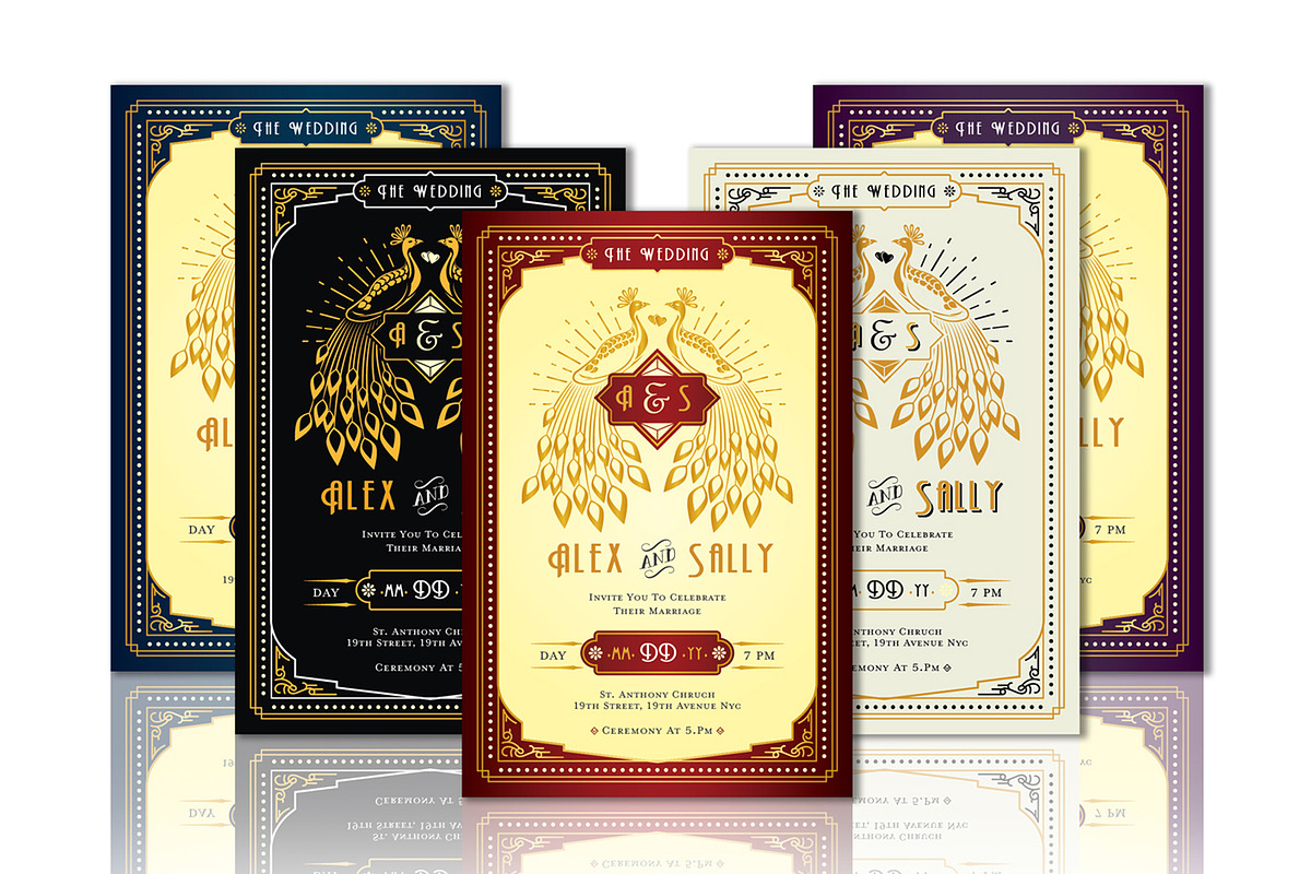 ART DECO WEDDING INVITATION, an Invitation Template by Totem Invitation House (Photo 4 of 4)