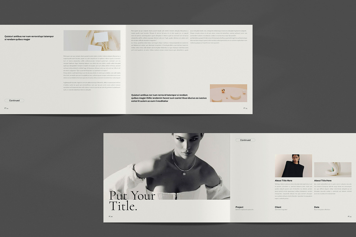 Book Title Layout Landscape Template, a Brochure Template by NorthPeak (Photo 7 of 15)