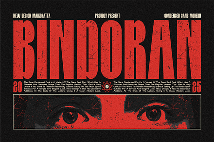 Bindoran - Condensed Sans Modern, a Sans Serif Font by MaikoHatta