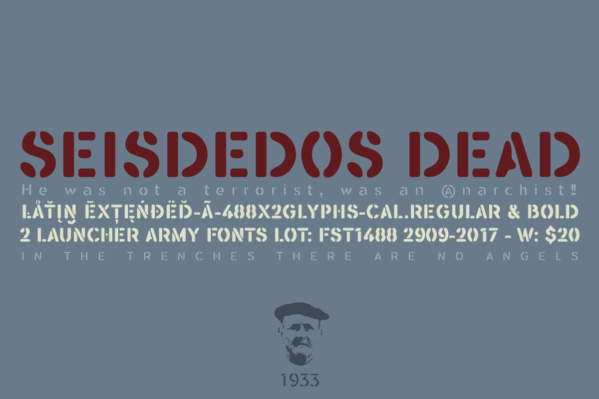 Seisdedos Dead Stencil -2 Fonts- preview 2