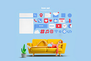 Nerd Larry Set, a Technology Illustration by Best Pixels™ (Thumbnail 8 of 9)