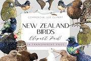 New Zealand Native Bird Clipart, an Animal Illustration by Pawcasso's Portraits (Thumbnail 1 of 9)