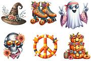 Groovy 70s Halloween Clipart, an Illustration by DreamArtGraphic (Thumbnail 5 of 5)