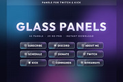 Glass Twitch & Kick Panels, an Object Graphic by Gear Store (Thumbnail 1 of 7)