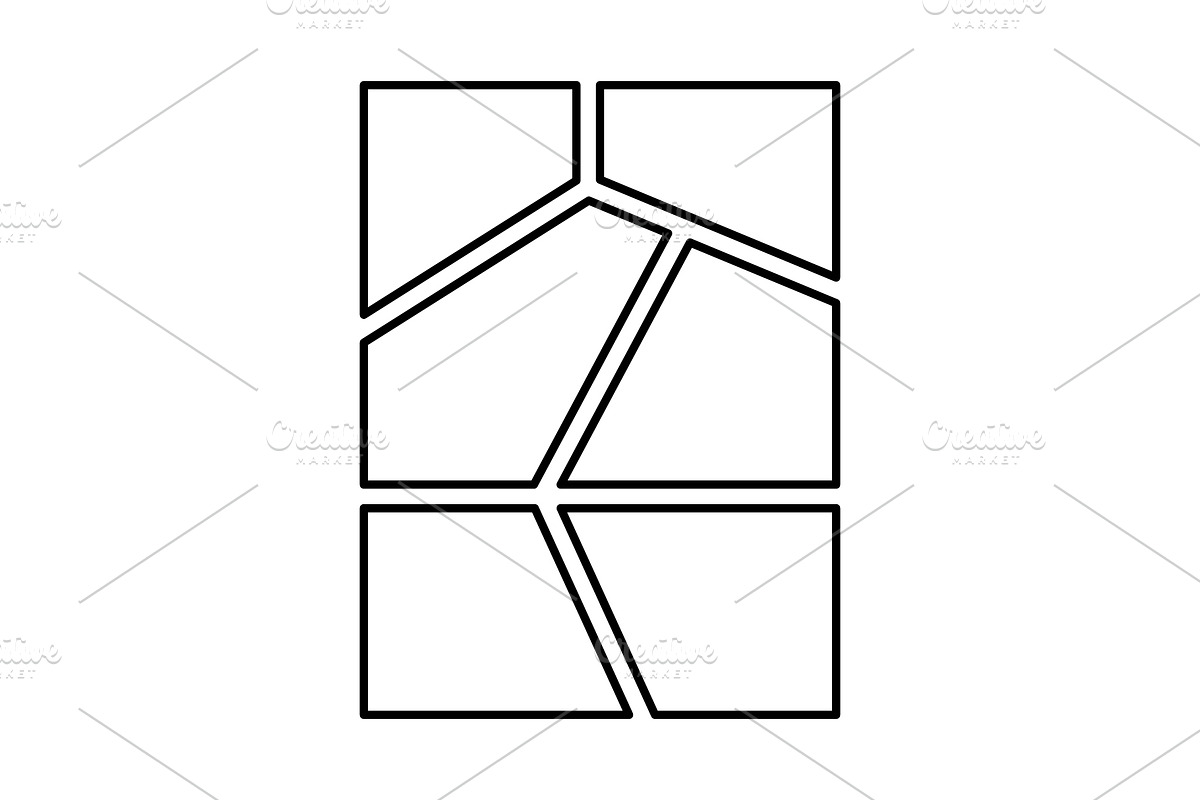 Comic Book Panel Templates, a Background Graphic by Elena Pimukova (Photo 4 of 7)