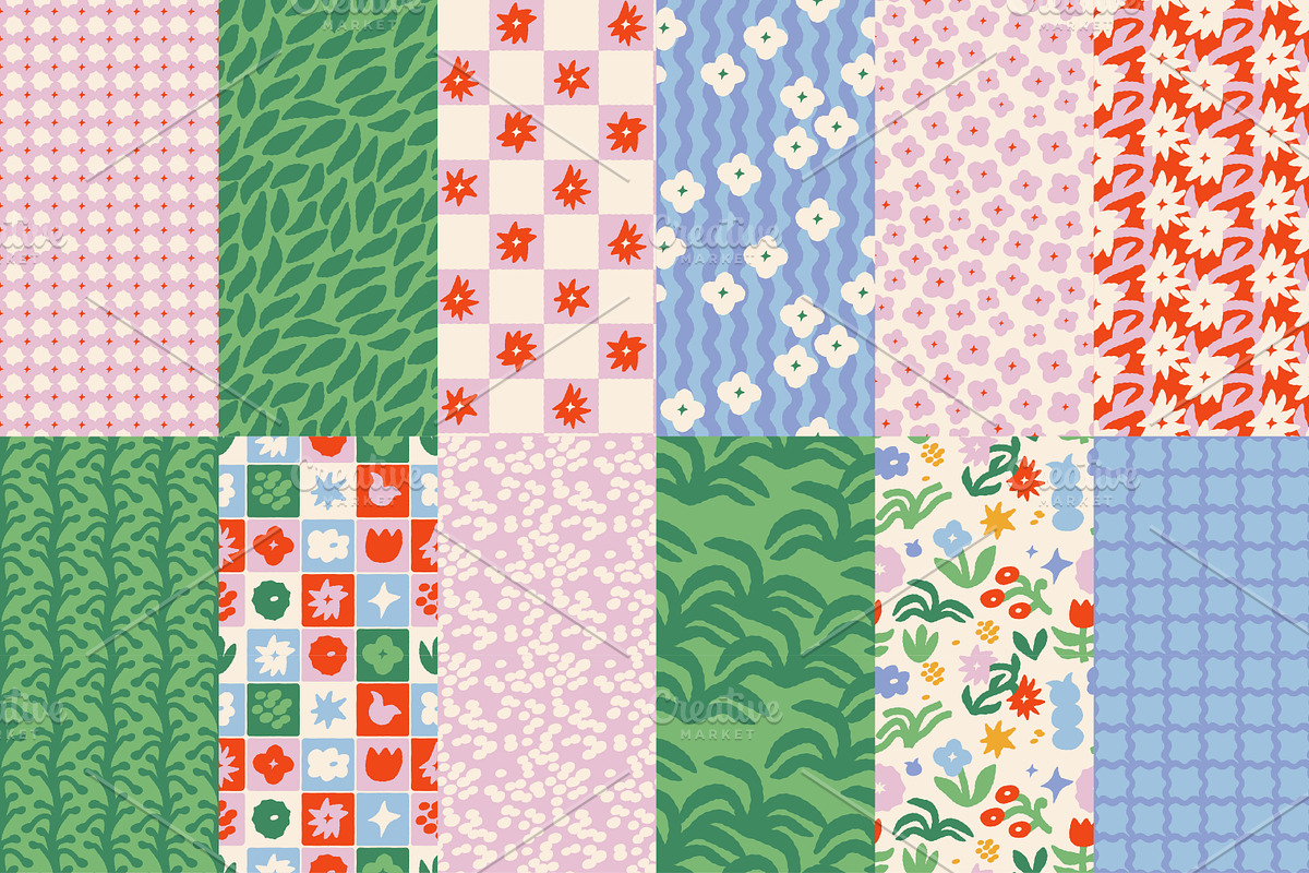 Barefoot Blooms. Seamless Patterns, a Pattern Graphic by oxygen_8 (Photo 5 of 9)