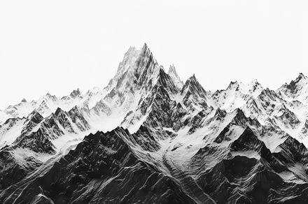 A stunning snow-covered mountain ran, a Photo by Tanuart
