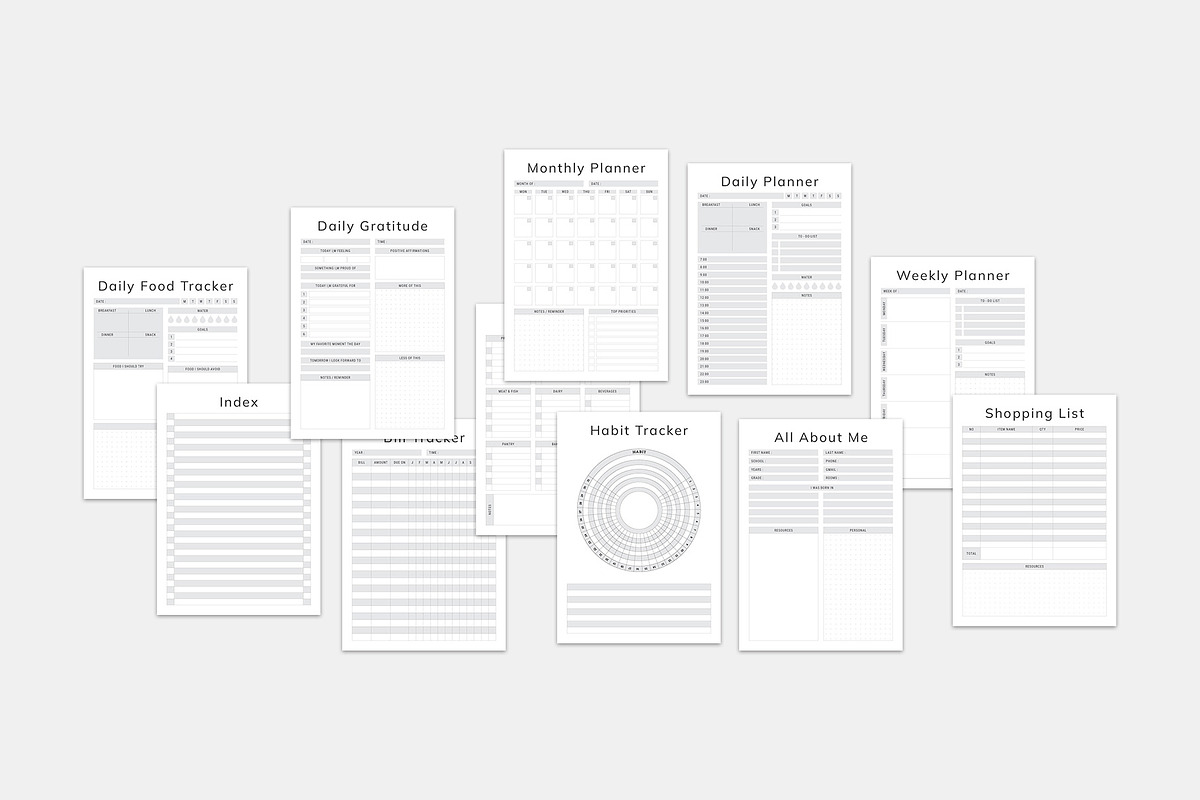 InDesign Planner Bundle Pack Vol.25, a Stationery Template by MNT-Creator (Photo 2 of 10)