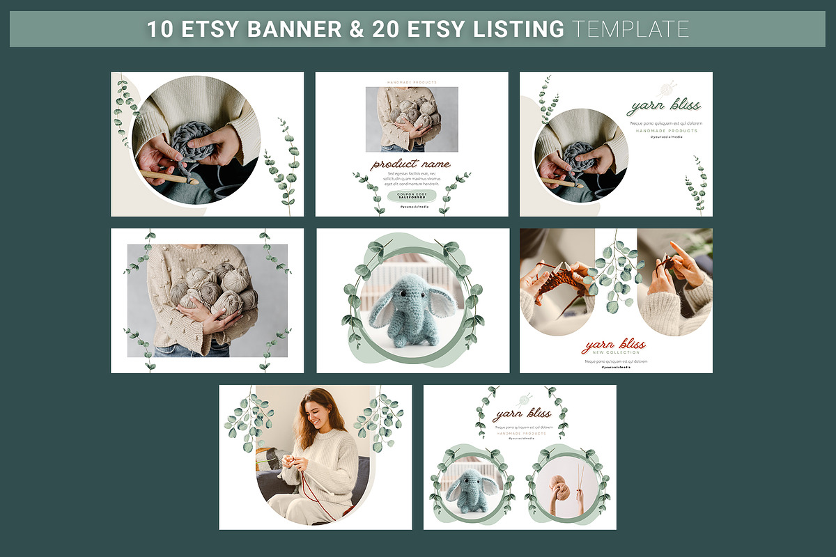 ETSY Shop Kit Canva - Floral, a Templates & Theme by illycreative (Photo 6 of 10)