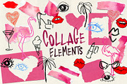 Just Pink collage background texture, an Object Graphic by Yuliya Derbisheva (Thumbnail 3 of 14)