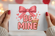 Be Mine Coquette Bow Valentine PNG, an Illustration by DreamPrint404 (Thumbnail 6 of 8)