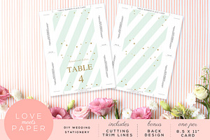 Table Place Card Template PC3009