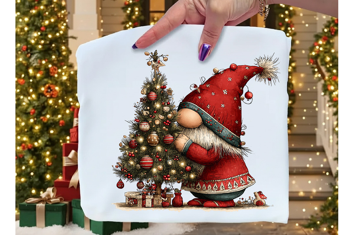 Whimsical Christmas Gnome Clipart, an Illustration by Dream Creation (Photo 6 of 8)