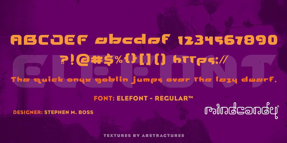 Elefont™, a Font by MINDCANDY (Photo 1 of 5)