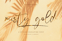 Misty Gold - Signature Fonts
