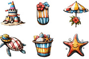 Whimsical Summer Clipart, an Illustration by Designking (Thumbnail 4 of 5)
