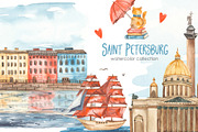 Saint Petersburg watercolor, an Object Illustration by Marina Ermakova (Thumbnail 1 of 12)