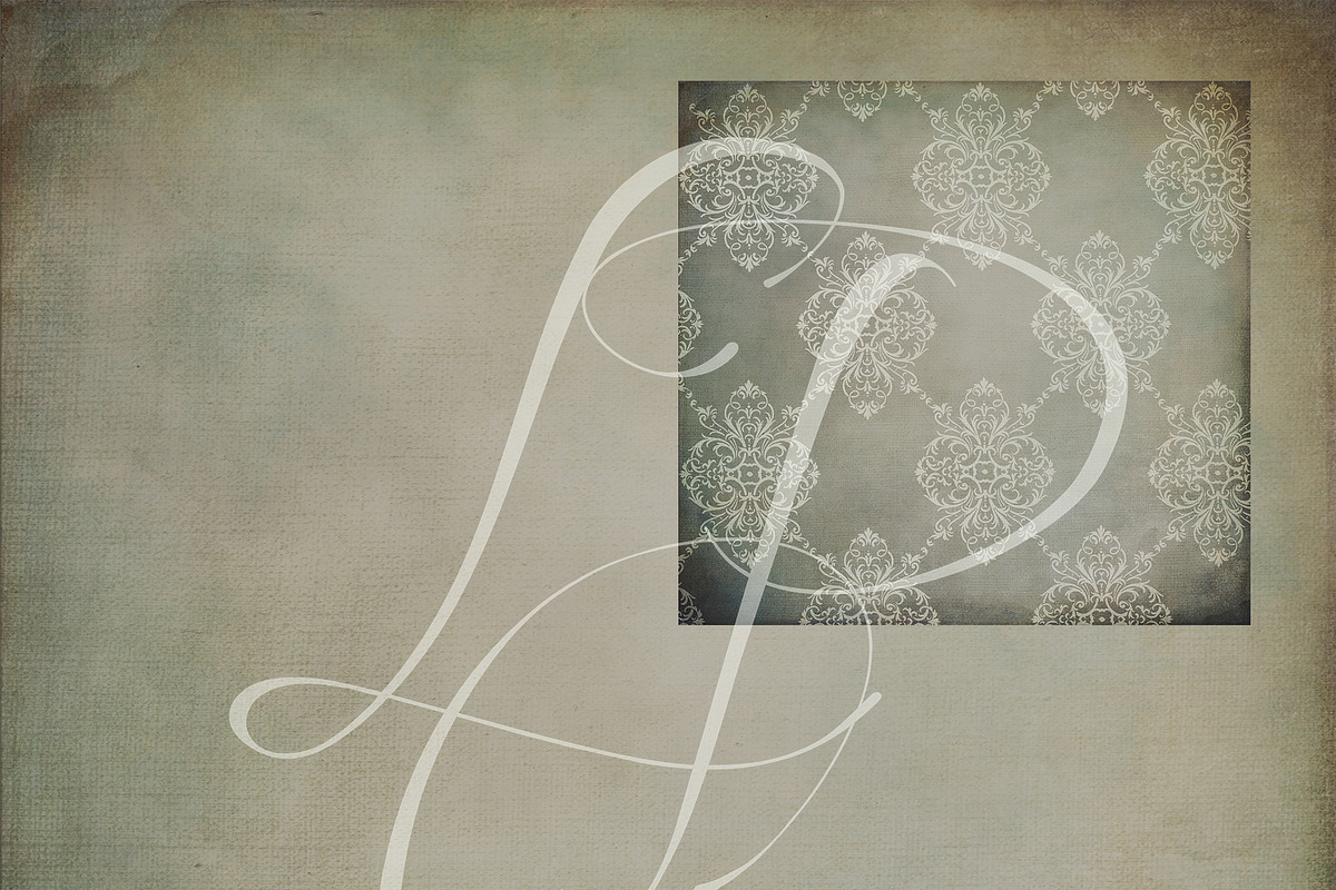 Jeweled Damask & Solids Backgrounds preview 5