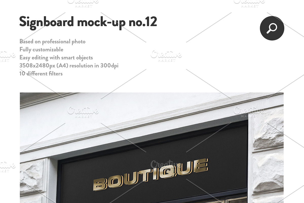 50 sign facade signboard logo mock, a Product Mockup by PrintPixel (Photo 14 of 53)