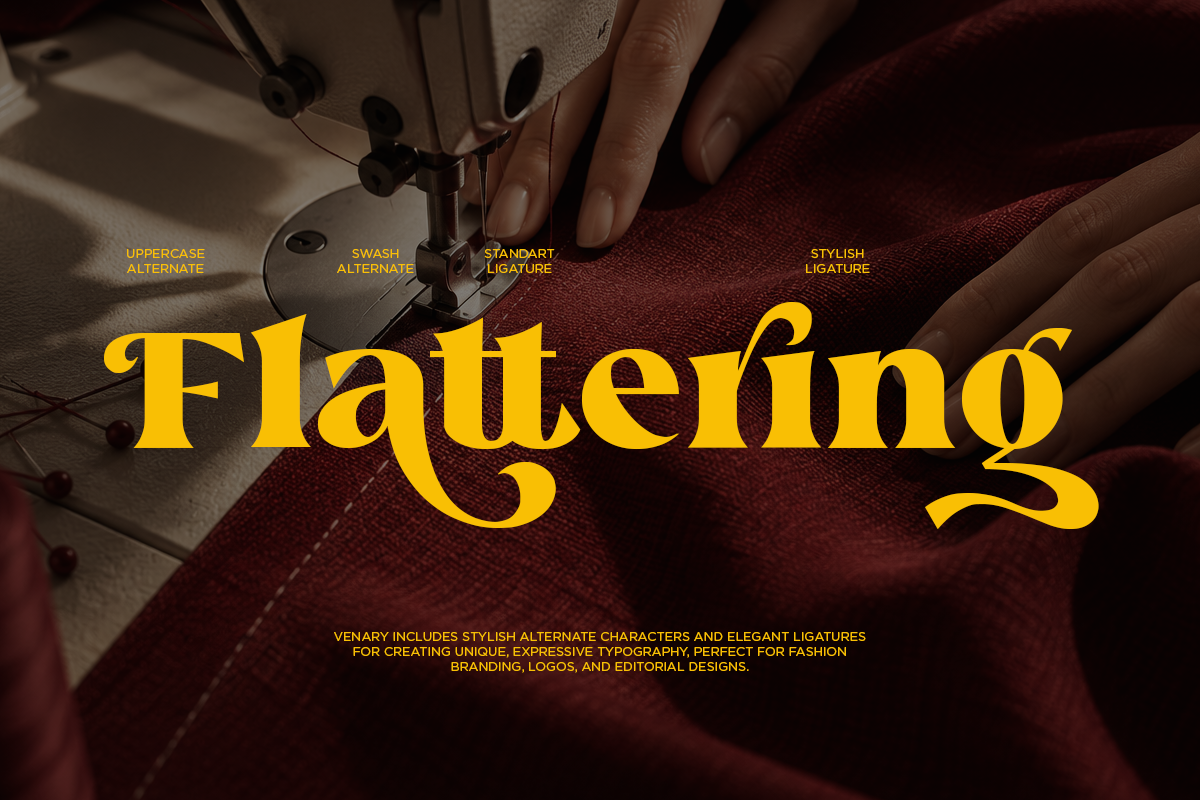 Venary - Elegant Fashion Serif Font, a Serif Font by Font Liner (Photo 3 of 10)