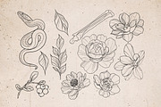 Procreate - Tattoo Basic Stencil Set, a Brush Add-On by DiBrush Studio (Thumbnail 5 of 8)