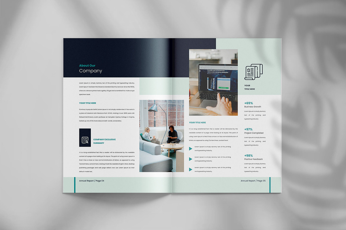 Annual report brochure template, a Brochure Template by Tanmoy Topu (Photo 4 of 12)