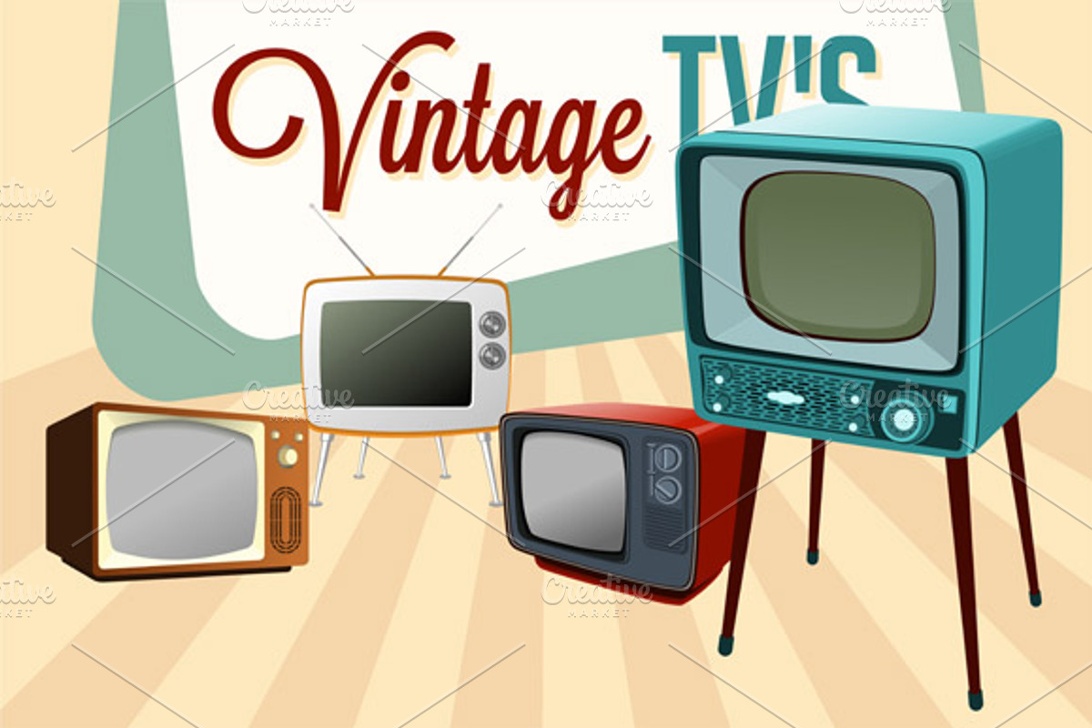 Vector Vintage TVs preview 2