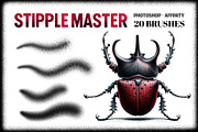 Stipple Master Photoshop Brushes, a Brush Add-On by RDShop (Thumbnail 1 of 5)