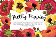 Pretty Poppies Flower Designs, an Illustration by Dizzign (Thumbnail 1 of 5)