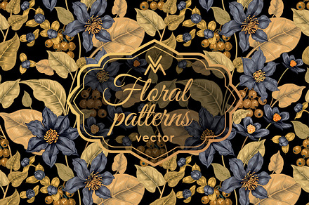 Floral patterns with clematis.