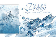 Blue Watercolor Washes+Papers, an Illustration by Feather Grace Designs (Thumbnail 4 of 7)