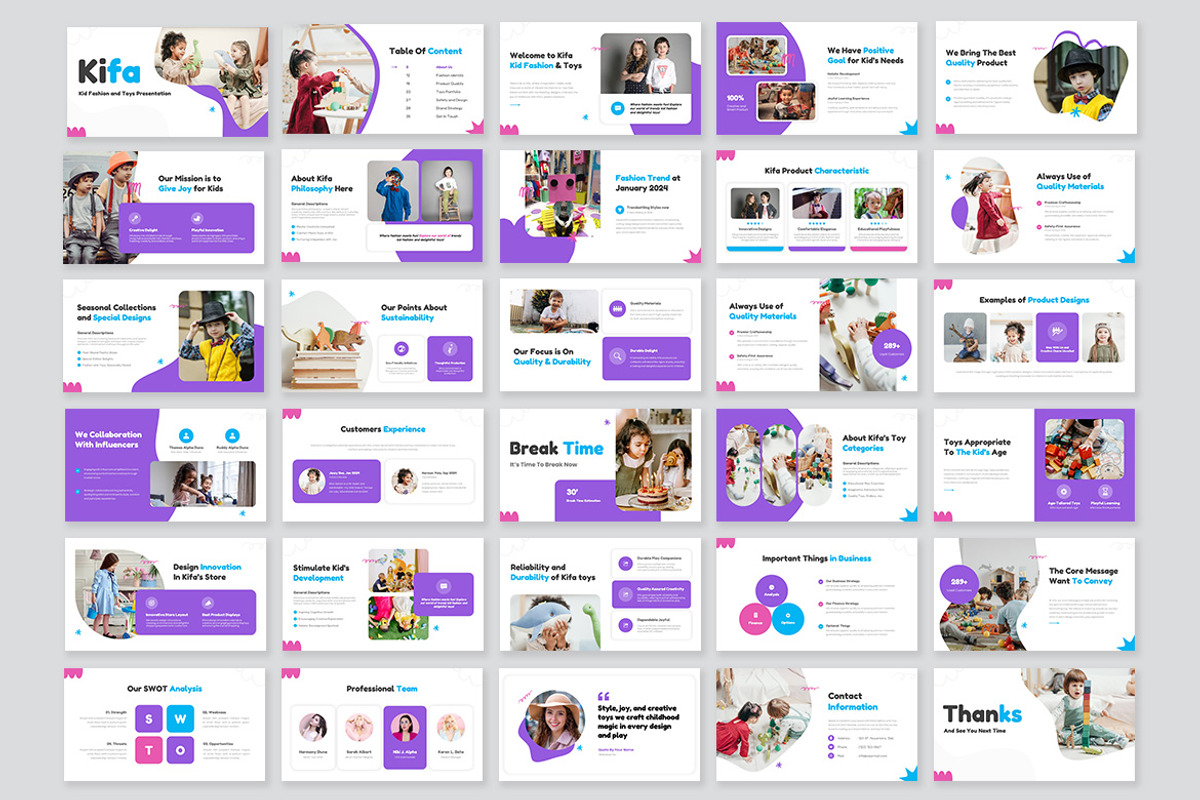 Kifa Kid Fashion & Toys Powerpoint, a Presentation Template by kerismaker (Photo 10 of 10)