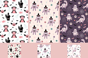 Pink Halloween clipart & patterns, a Seasonal Illustration by JulzaArt (Thumbnail 12 of 14)