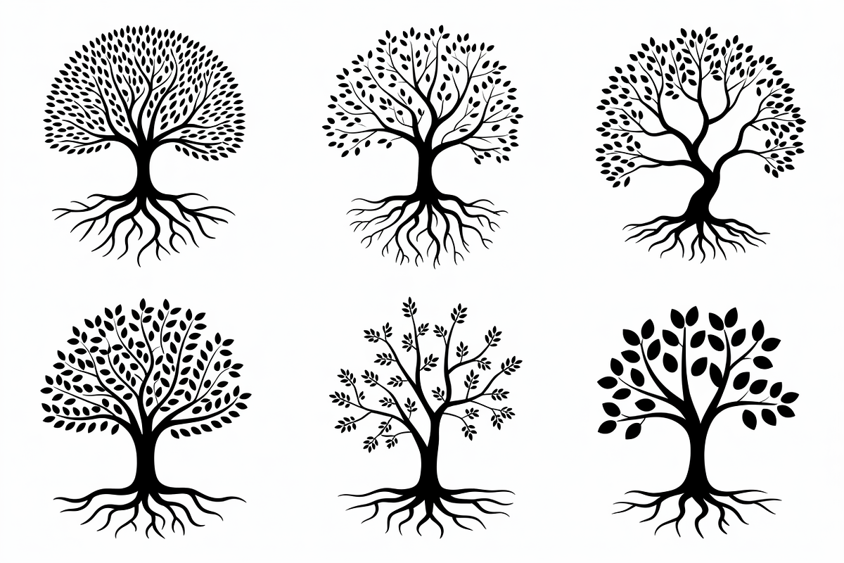 Tree with roots silhouette featuring, an Illustration by Amazin_art (Photo 10 of 10)