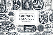 Tinned Fish & Seafood Vector Set, a Food Illustration by Yevheniia (Thumbnail 1 of 14)